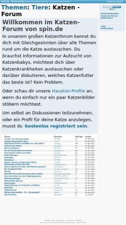 Vorschau der mobilen Webseite www.spin.de, Spin-Katzenforum