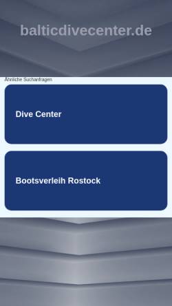 Vorschau der mobilen Webseite www.balticdivecenter.de, Baltic Dive Center