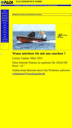 Vorschau der mobilen Webseite www.wracktaucher.de, Tauchservice Nord