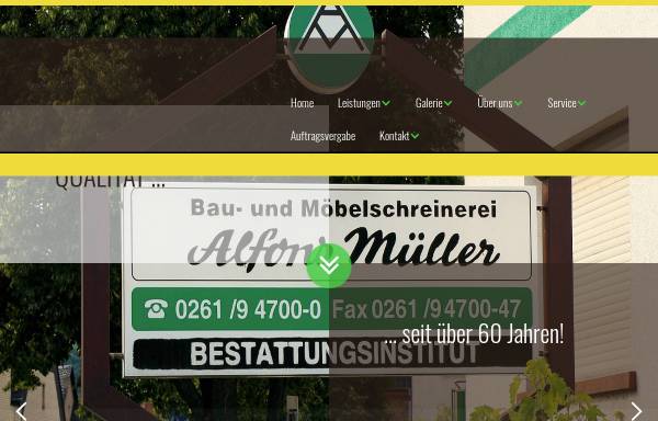Vorschau von www.schreinerei-mueller-koblenz.de, Alfons Müller GmbH