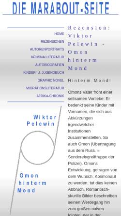 Vorschau der mobilen Webseite www.marabout.de, Viktor Pelewin: Omon hinterm Mond