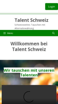 Vorschau der mobilen Webseite www.talent.ch, Talent
