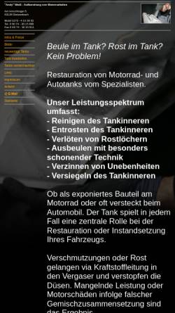 Vorschau der mobilen Webseite www.beule-im-tank.de, Beule im Tank? - Fa. Weiß