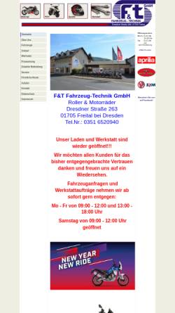 Vorschau der mobilen Webseite www.ft-seifert.de, F&T Fahrzeug-Technik GmbH