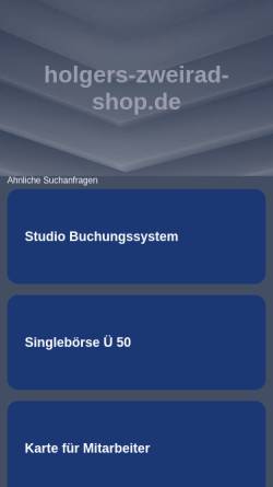 Vorschau der mobilen Webseite www.holgers-zweirad-shop.de, Holgers Zweirad-Shop GmbH