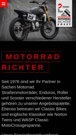 Vorschau der mobilen Webseite www.richter-soest.de, Motorrad Richter