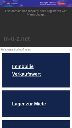 Vorschau der mobilen Webseite www.m-u-z.net, Motorradteile & Zubehör powered by M U Z - Nicole Hannen