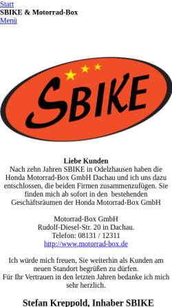 Vorschau der mobilen Webseite www.sbike-motorrad.de, SBike Motorrad Stefan Kreppold