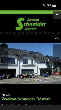 Vorschau der mobilen Webseite www.zweirad-schneider.de, Zweirad Schneider