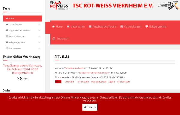 Vorschau von www.rot-weiss-viernheim.de, Homepage des Tanzsportclubs Rot-Weiss Viernheim e.V.