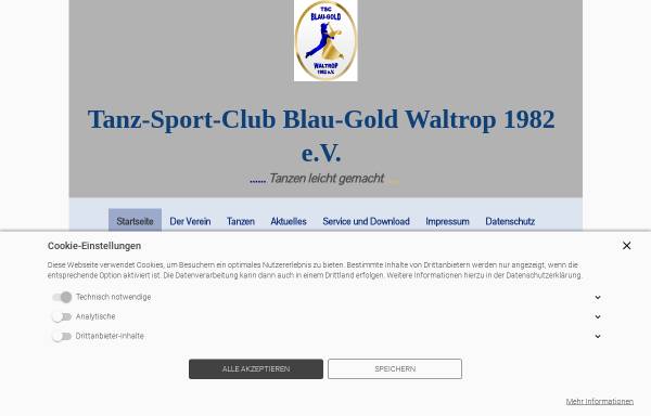 Vorschau von www.tsc-waltrop.de, Tanz-Sport-Club Blau-Gold Waltrop 1982 e.V.