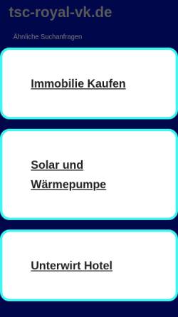 Vorschau der mobilen Webseite www.tsc-royal-vk.de, Tanzsportverein TSC Royal Völklingen