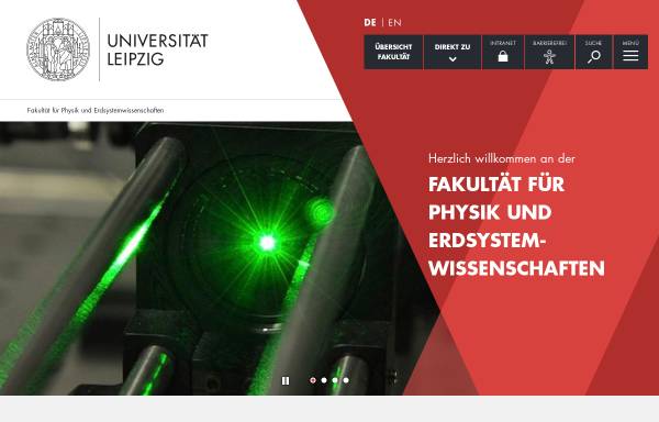 Vorschau von www.uni-leipzig.de, Fakultät für Physik und Geowissenschaften der Universität Leipzig