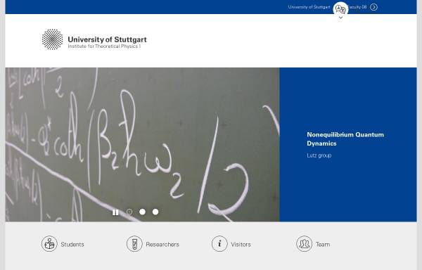 Vorschau von www.itp1.uni-stuttgart.de, Institut für Theoretische Physik der Universität Stuttgart