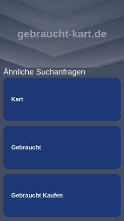 Vorschau der mobilen Webseite www.gebraucht-kart.de, Gebrauchte-Kart, Frank Michels