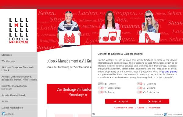 Vorschau von www.luebeckmanagement.de, Lübeck-Management e.V.