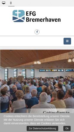 Vorschau der mobilen Webseite www.efg-bremerhaven.de, Freie Christengemeinde Bremerhaven
