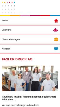 Vorschau der mobilen Webseite www.faslerdruck.ch, Fasler