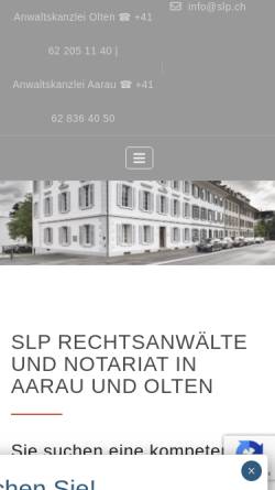 Vorschau der mobilen Webseite slp.ch, Scholl Lienhard und Partner