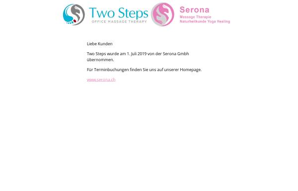 Vorschau von www.twosteps.ch, Two Steps Office Massage Service