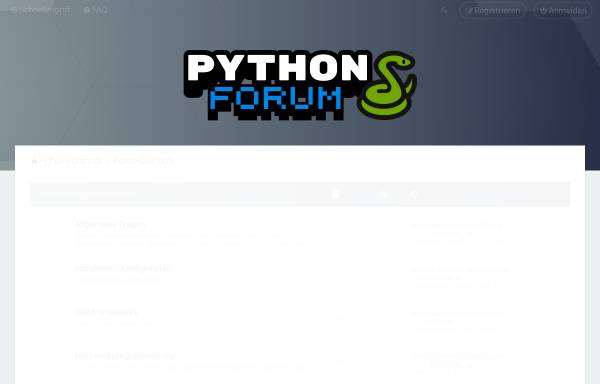 Vorschau von www.python-forum.de, Das deutsche Python-Forum