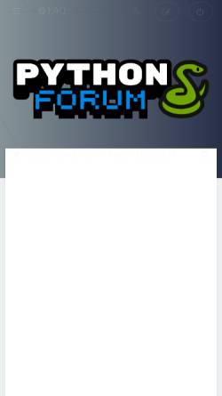 Vorschau der mobilen Webseite www.python-forum.de, Das deutsche Python-Forum
