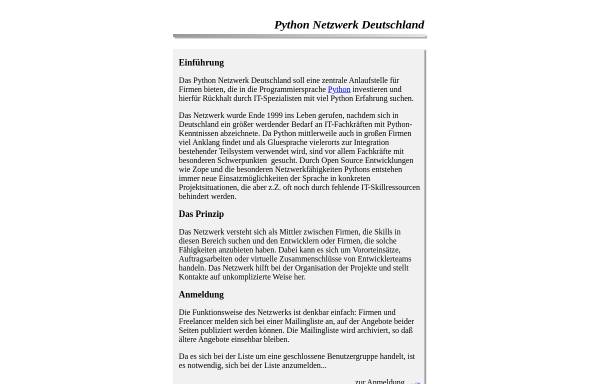 Vorschau von www.python-netzwerk.de, Python Netzwerk Deutschland