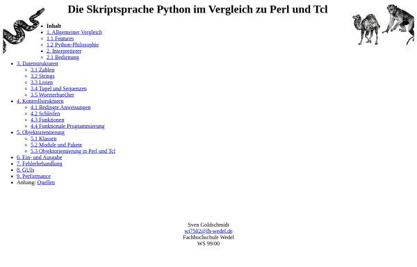 Vorschau von www.fh-wedel.de, Die Skriptsprache Python im Vergleich