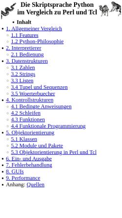 Vorschau der mobilen Webseite www.fh-wedel.de, Die Skriptsprache Python im Vergleich
