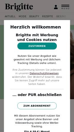 Vorschau der mobilen Webseite www.brigitte.de, Brigitte