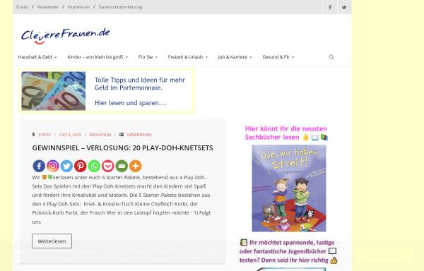 Vorschau von www.cleverefrauen.de, Clevere Frauen