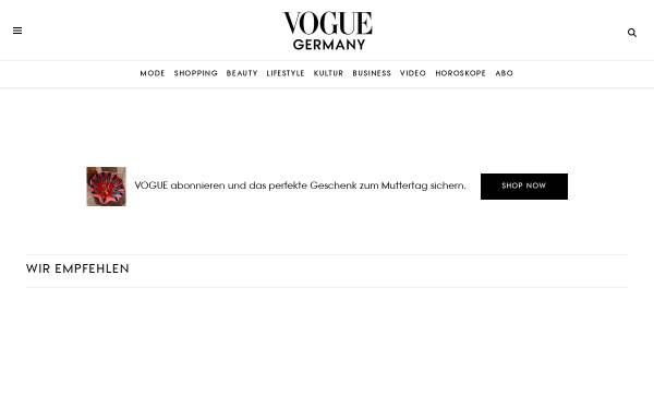 Vorschau von www.vogue.de, Vogue
