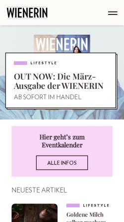 Vorschau der mobilen Webseite wienerin.at, Wienerin