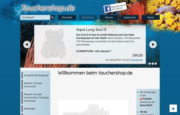 Vorschau von www.tauchershop.de, Tauchsport Mehrlich, Burkard Mehrlich