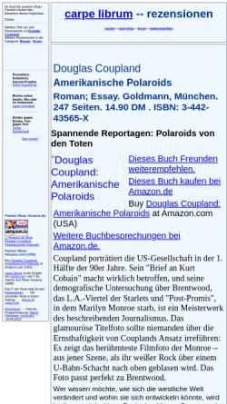 Vorschau der mobilen Webseite rezensionen.literaturwelt.de, Amerikanische Polaroids