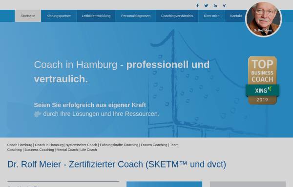 Vorschau von www.drmeier-coaching.de, Die Coaches - Dr. Rolf Meier