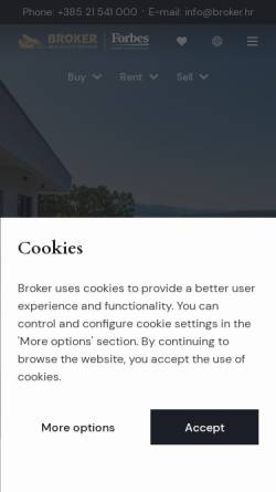 Vorschau der mobilen Webseite broker.hr, Broker Grupa d.o.o