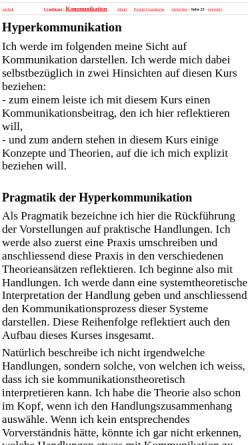 Vorschau der mobilen Webseite www.hyperkommunikation.ch, Hyperbibliothek: Crashkurs Kommunikation