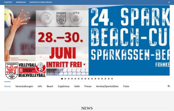 Vorschau von www.beach-n-fun.de, TSV Hessen 1848 Frankenberg