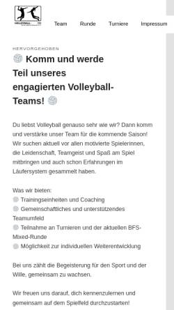 Vorschau der mobilen Webseite www.volleyball-niedernhausen.de, Volleyball Verein Niedernhausen