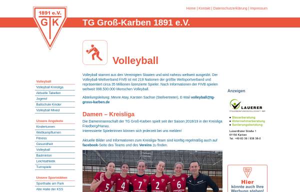 Vorschau von www.tg-gross-karben.de, Volleyballabteilung der TG Gross-Karben 1891 e.V.