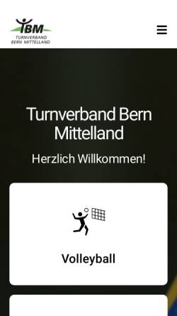 Vorschau der mobilen Webseite www.tb-mittelland.ch, Turnverband Bern Mittelland