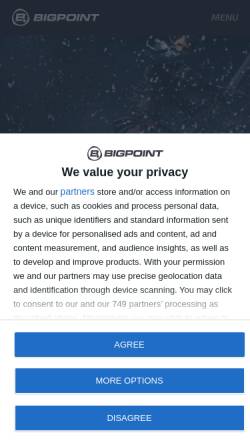 Vorschau der mobilen Webseite www.bigpoint.net, Bigpoint GmbH