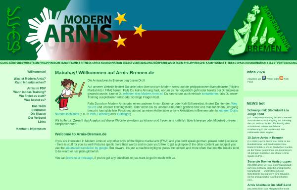 Vorschau von www.arnis-bremen.de, Modern Arnis in Bremen