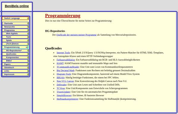 BeniBela online: Programmierung