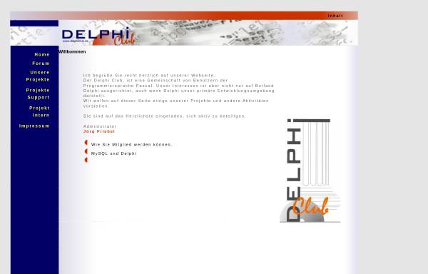 Vorschau von www.delphiclub.de, Delphi Club