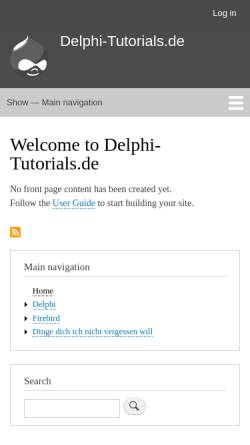 Vorschau der mobilen Webseite www.delphitutorials.de, Delphi-Tutorials.de