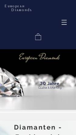 Vorschau der mobilen Webseite www.european-diamonds.de, European Diamonds