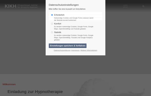 Vorschau von www.hypnose-kikh.de, Klingenberger Institut für Klinische Hypnose
