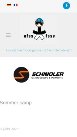Vorschau der mobilen Webseite www.afss.ch, Freiburger Ski- und Snowboard-Verband